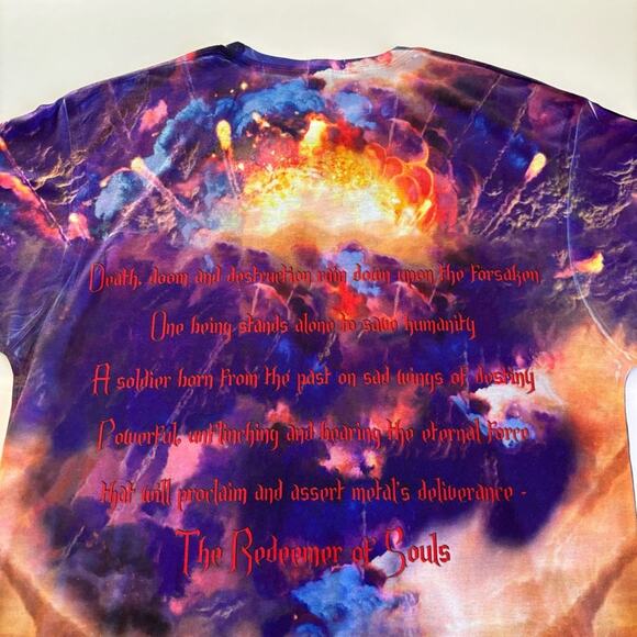 Sublivie Judas Priest 'The Redeemer of Souls' Lyrics Heavy Metal Band Tee Shirt - Picture 7 of 7